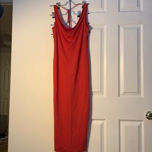 Cowl Neck Tie Back Red Dress from & Other Stories